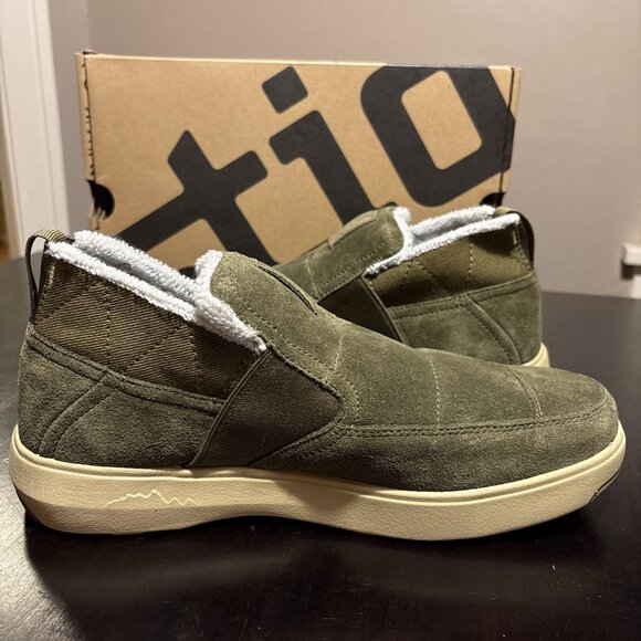 Stio Mens Size 9.5 Colter Low Slip On Dark Olive Suede Leather Comfort Shoes NEW - Picture 6 of 7